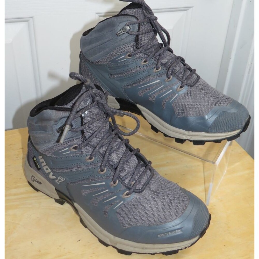Inov-8 Roclite G 345 GTX V2 Mid Hiking Boots Women's Size 7.5 Gray